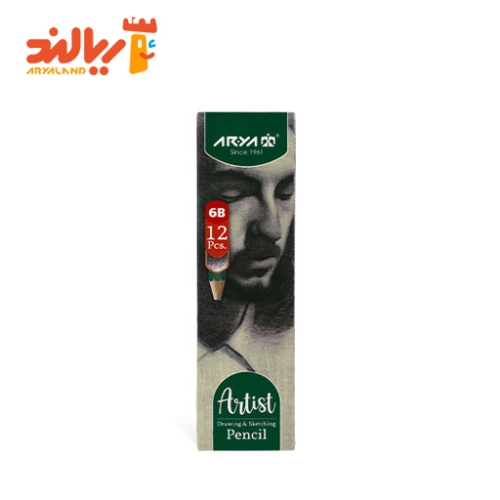 بسته 12 تایی مداد B6 آرتیست آریا بسته مقوایی