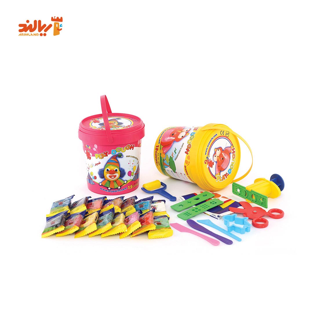 خمیر بازی ۱۵ رنگ آریا مدل IML