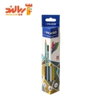 مداد مشکی سه پهلو پیکاسو طرح متالیک پاکن دار