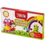 خمیر بازی 10 رنگ جعبه مقوایی توتو