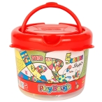 خمیر بازی 5 رنگ سطلی توتو