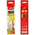 مداد رنگی 6 رنگ مقوایی توتو