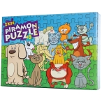 پازل 24 تکه پیرامون گربه سگ بسته 2 عددی