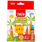 پاستل روغنی 6 رنگ مقوایی توتو