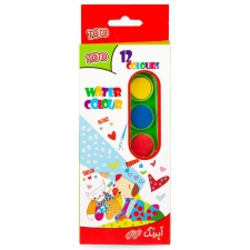 آبرنگ 12 رنگ جعبه ای توتو