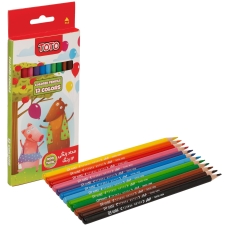 مداد رنگی 12 رنگ مقوایی توتو