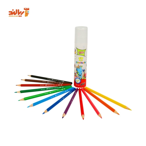 مداد رنگی 12 رنگ استوانه ای توتو