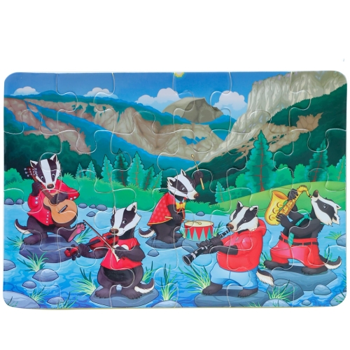 پازل 24 تکه پیرامون کنسرت حیوانات بسته 2 عددی