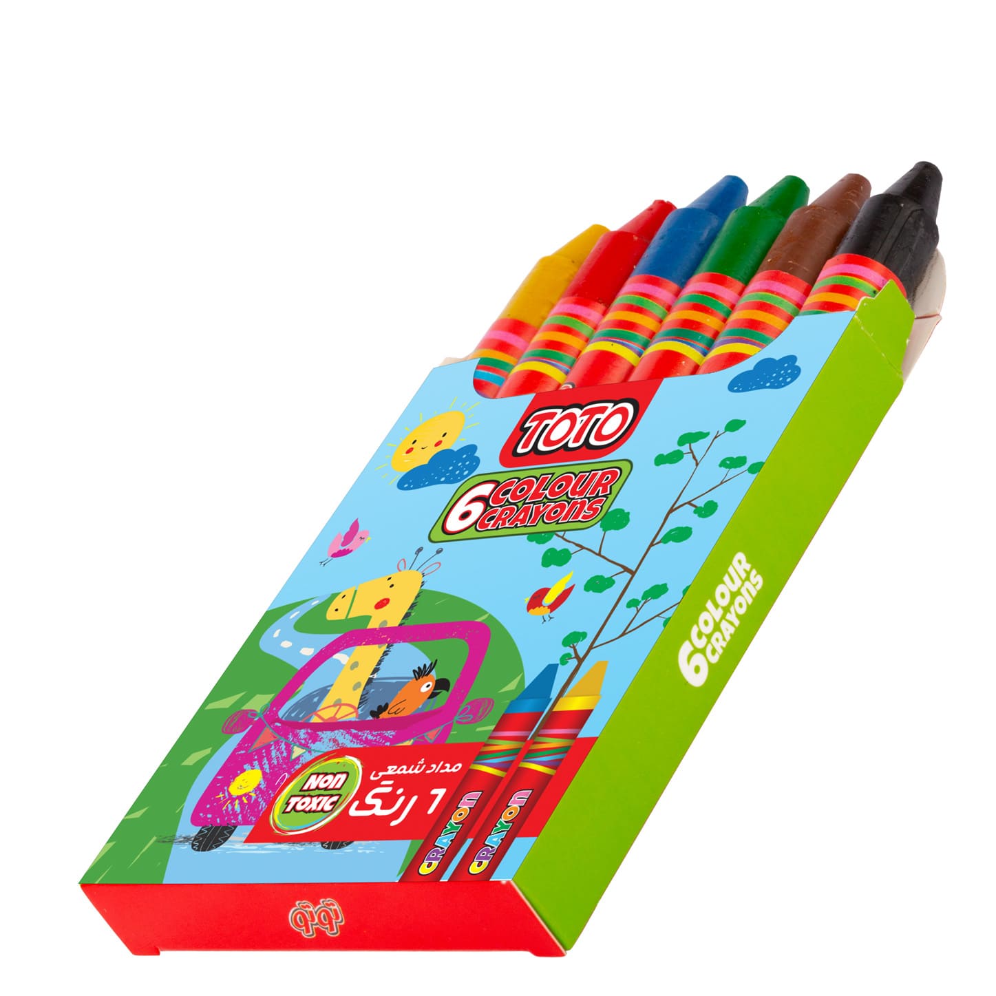 کرایون 6 رنگ توتو
