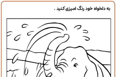 رنگ آمیزی فیل بازیگوش