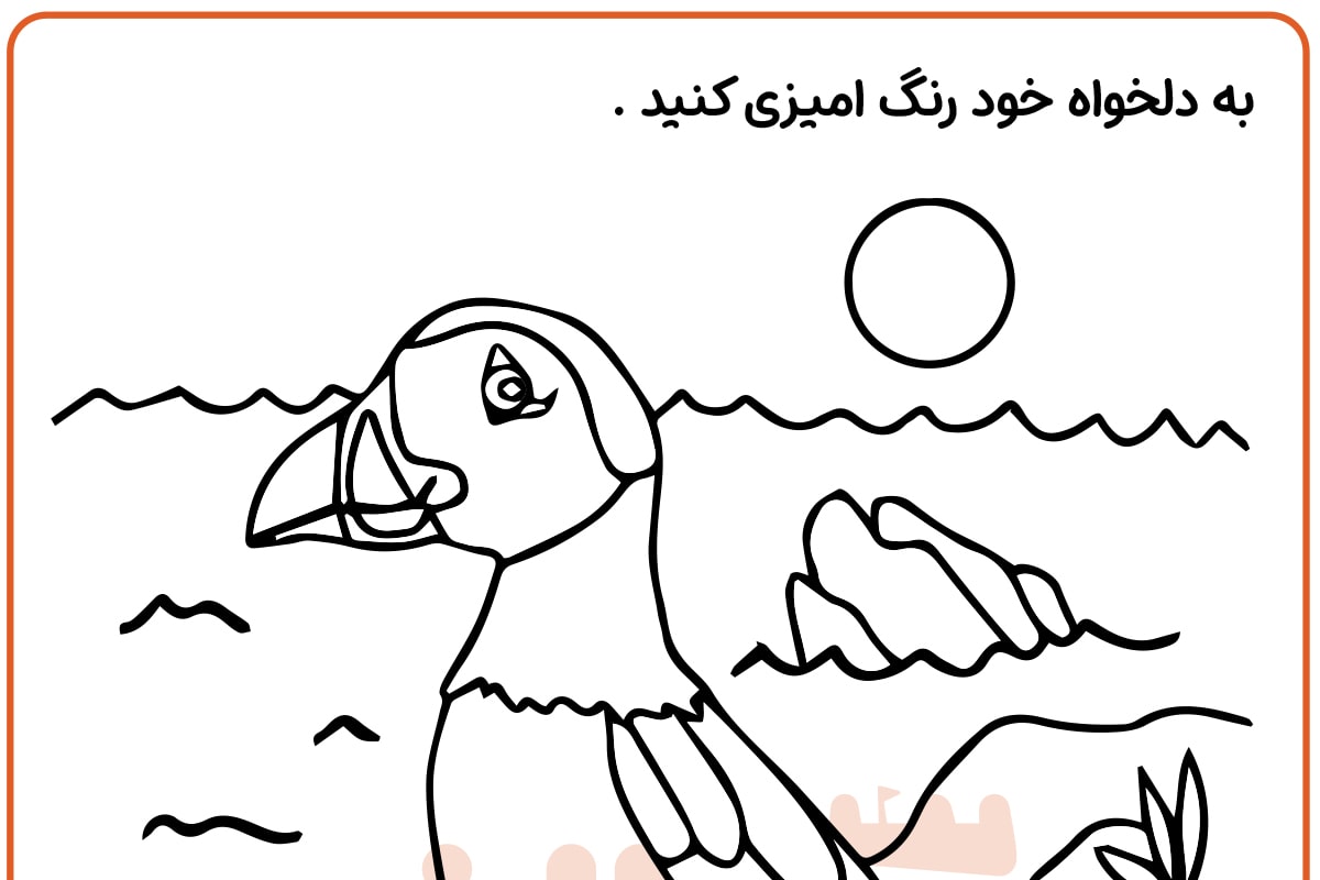 رنگ آمیزی پرنده پفکی