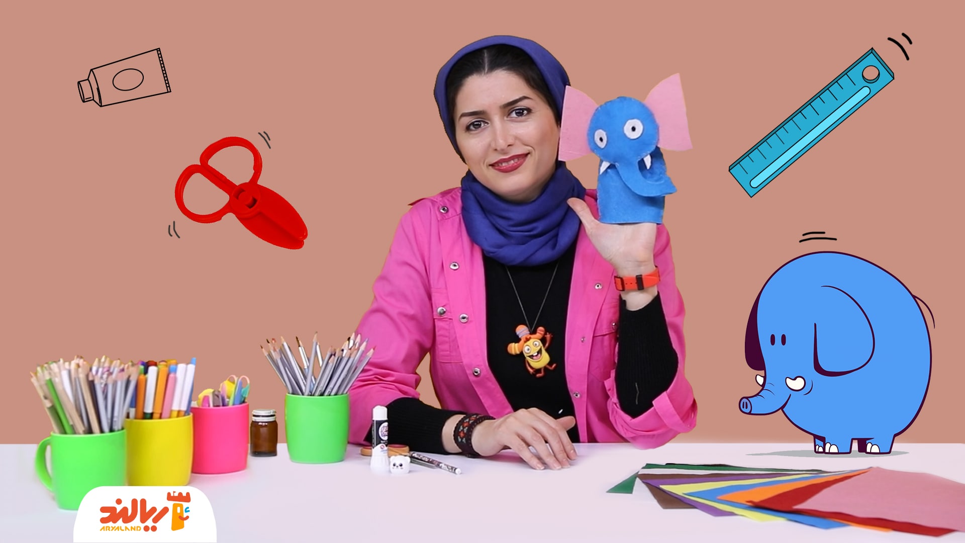 خلاقیت با شیرین: کاردستی فیل با پارچه نمدی