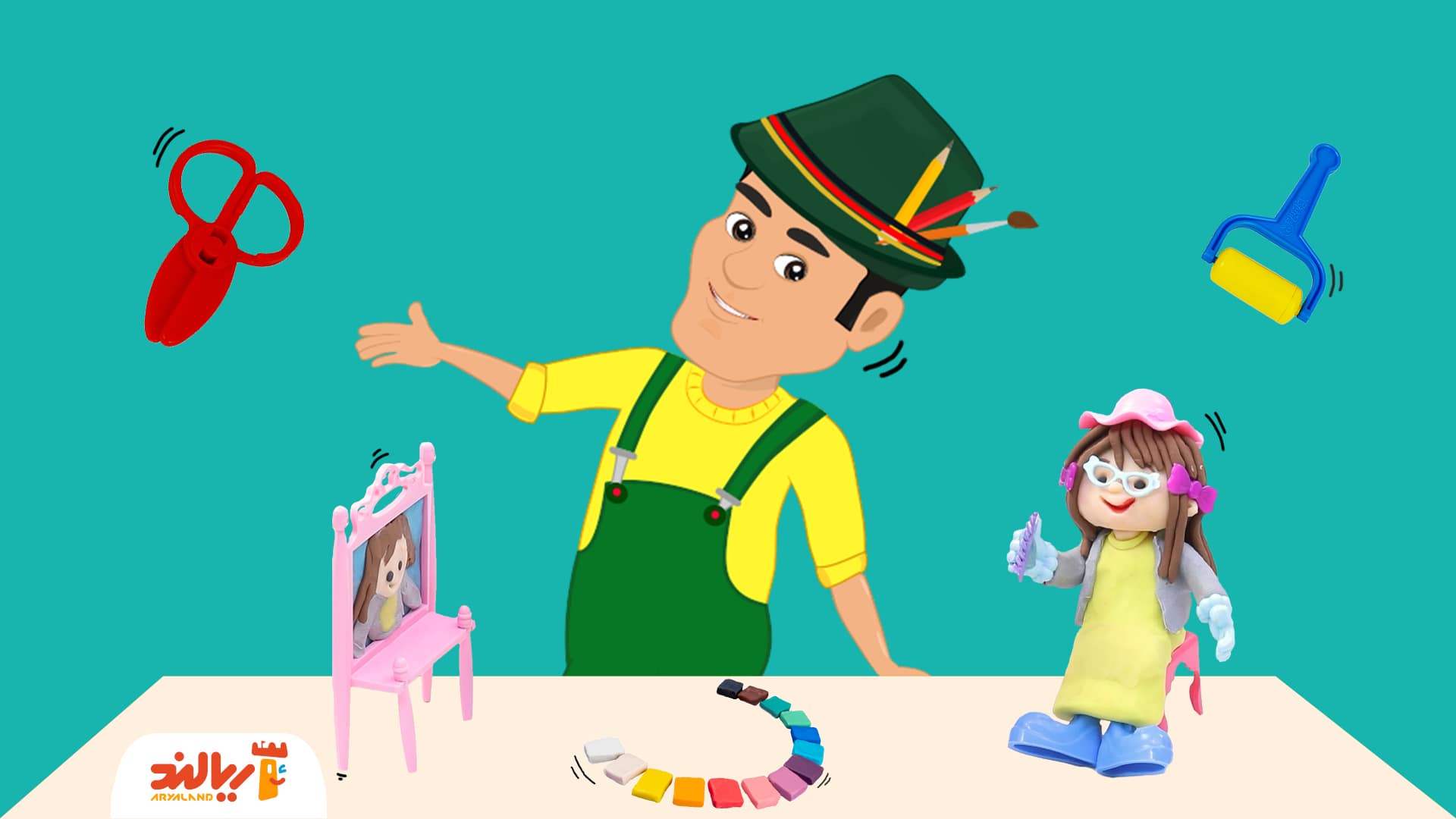 کاردستی مازیار: دختربچه خمیری