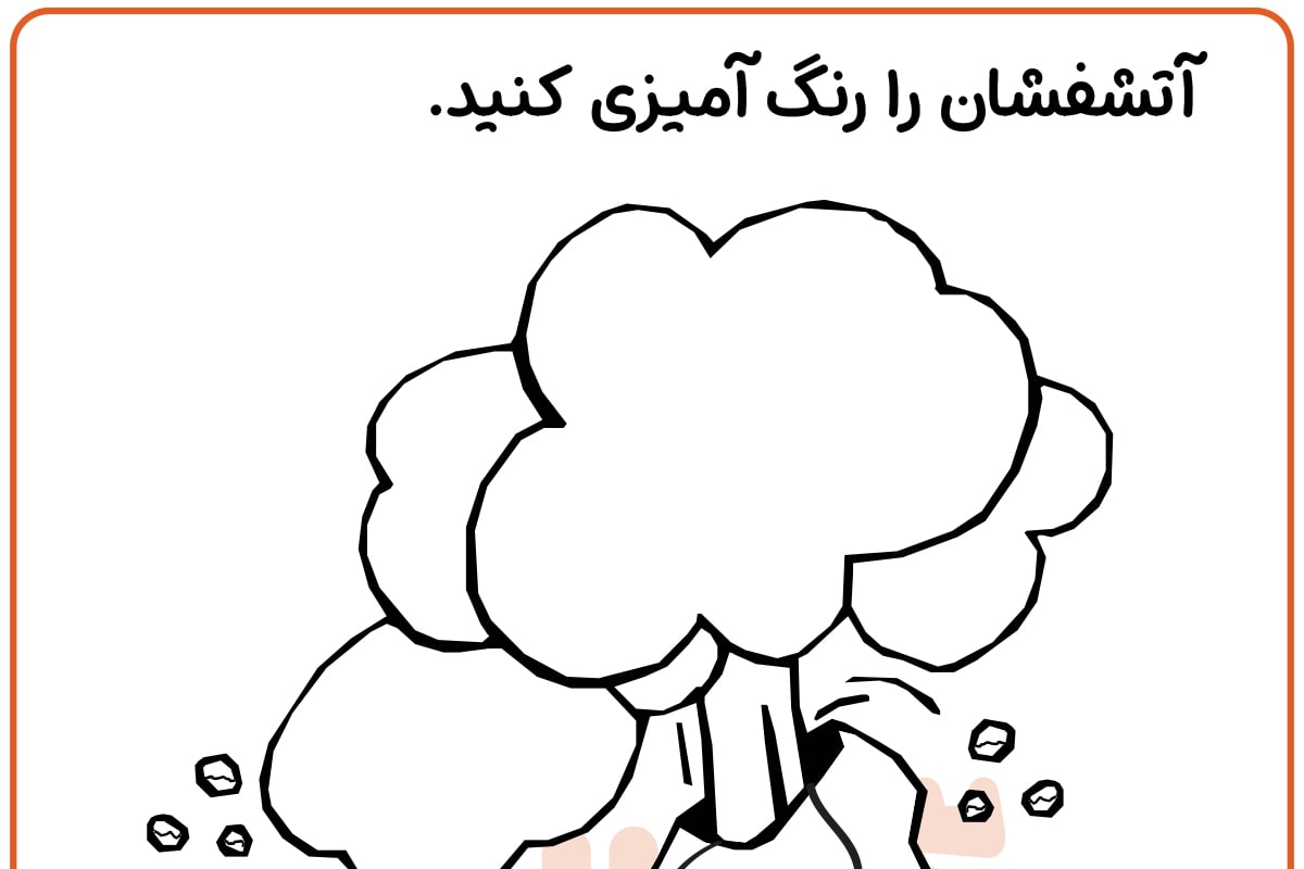 رنگ آمیزی آتشفشان