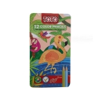 مداد رنگی 12 رنگ فلزی تخت توتو