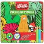 مداد رنگی 24 رنگ فلزی تخت توتو