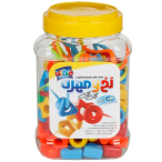 بازی ساختنی نخ و مهره رنگی ۱۰۰ تایی قلقلک