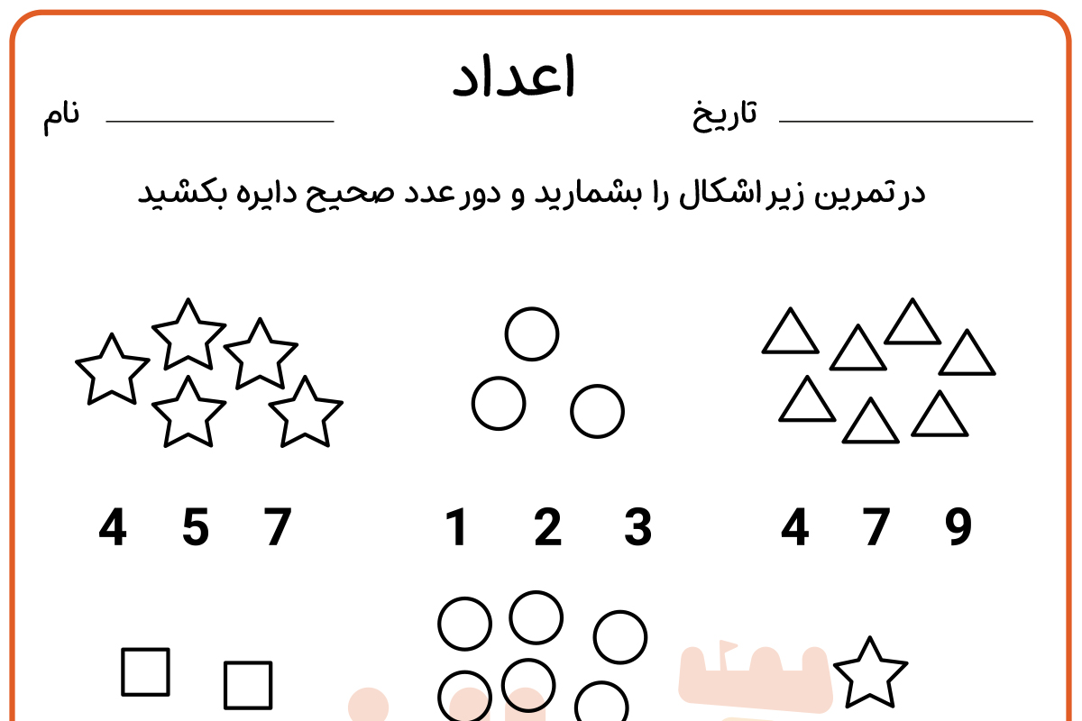 تعداد اشکال را مشخص کنید