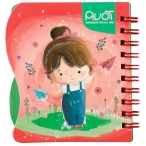 نوت بوک و دفترچه یادداشت فانتزی 10 × 10 طرح دختر بچه