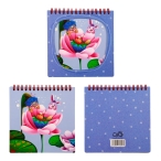 نوت بوک و دفترچه یادداشت مربعی فانتزی 14 × 14 طرح نیلوفر آبی