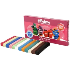 خمیر بازی 12 رنگ جعبه مقوایی پالمو