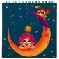 نوت بوک و دفترچه یادداشت مربعی فانتزی 14 × 14 طرح ماه و ستاره