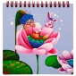 نوت بوک و دفترچه یادداشت مربعی فانتزی 14 × 14 طرح نیلوفر آبی
