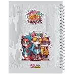 دفتر سیمی 80 برگ جلد یووی دار