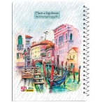 دفتر سیمی 80 برگ جلد یووی دار