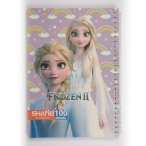 دفتر 100 برگ فانتزی طلقی فنر دوبل کد 38