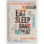 دفتر 80 برگ لاتین طلقی تک فنر کد43