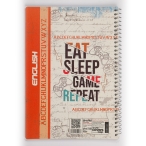 دفتر 80 برگ لاتین طلقی تک فنر کد43