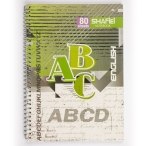 دفتر 80 برگ لاتین طلقی تک فنر کد43