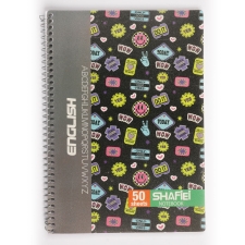 دفتر 50 برگ 4 خط انگلیسی طلقی کد 154 شفیعی