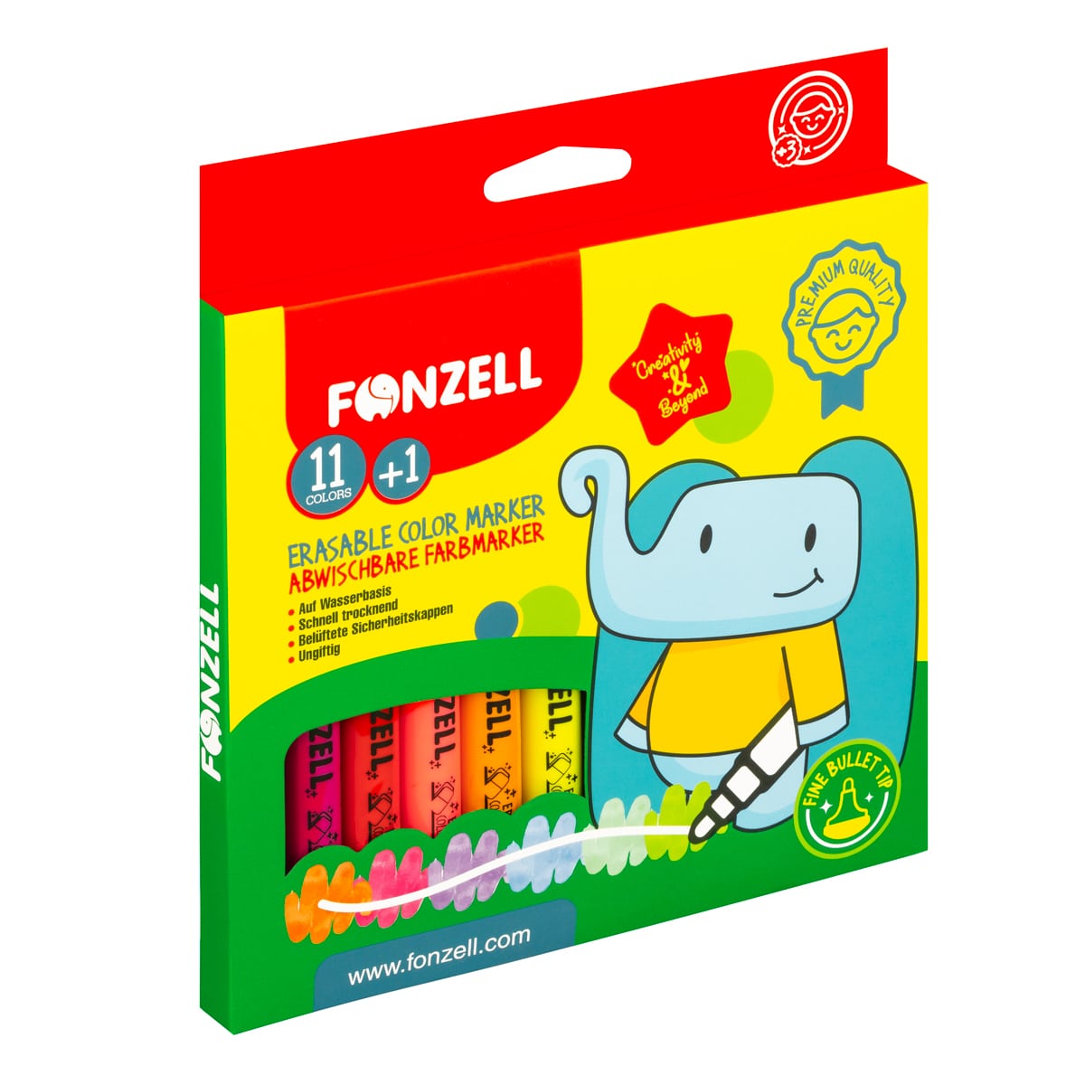 ماژیک 11+1 رنگ Erasable Color Markers فونزل