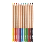 ست مداد رنگی School فونزل - 12 رنگ در بسته‌بندی فلزی