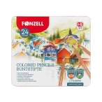 ست کامل مداد رنگی فونزل 24 رنگ در جعبه فلزی - سری School