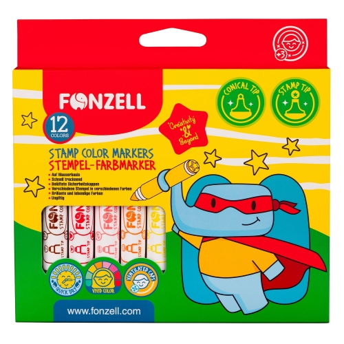 ماژیک 12 رنگ Stampcolor Markers فونزل