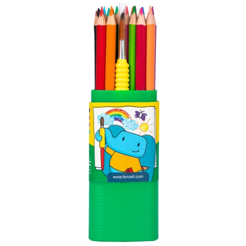 مداد آبرنگی 24 رنگ استوانه مثلثی سری kids فونزل