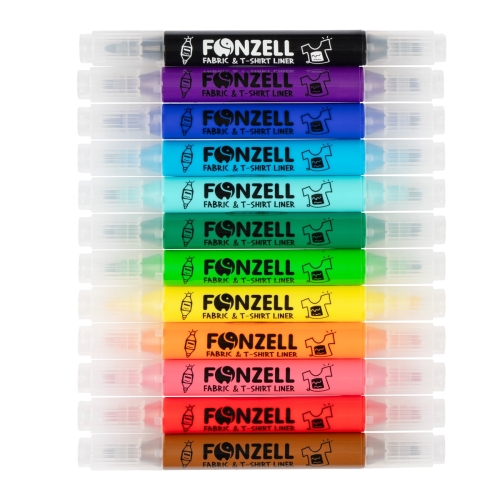 ماژیک 12 رنگ T-shirt Markers فونزل