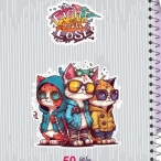 دفتر سيمي 50 برگ جلد يووي دار كد 001