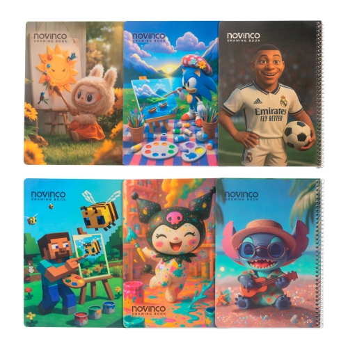 دفتر سیمی 50 برگ نقاشی فانتزی نوین