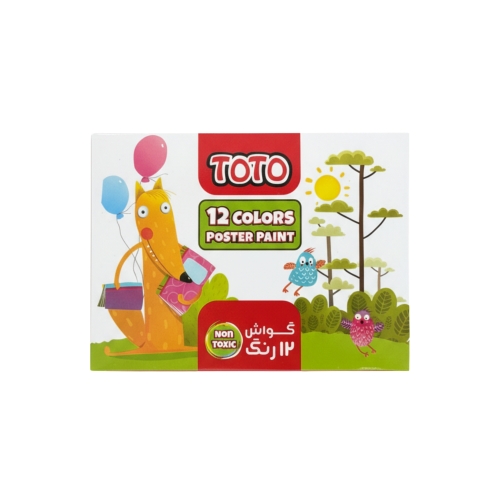 گواش 12 رنگ 30 میل جعبه ای توتو