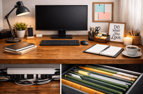 چطور میز کار خود را به بهترین شکل مرتب کنیم؟ راهنمای کامل برای نظم‌دهی به فضای کار