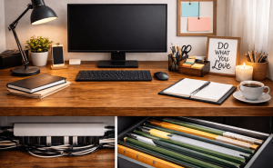 چطور میز کار خود را به بهترین شکل مرتب کنیم؟ راهنمای کامل برای نظم‌دهی به فضای کار