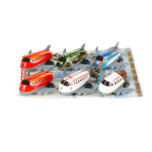 اسباب بازی ست هواپیمای عقب کش 6 عددی فلزی