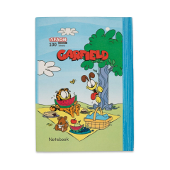 دفتر 100 برگ جلد سخت ته دوخت کش دار کد 77 آفاق