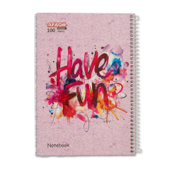 دفتر 100 برگ کلاسیک جلد سخت تک سیم کد 73 آفاق