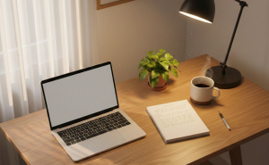 چگونه میز تحریر استاندارد بچینیم؟ راهنمای کامل چیدمان میز مطالعه