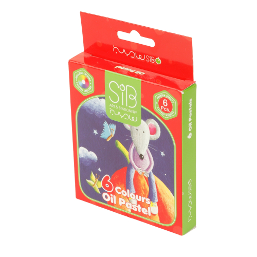 پاستل 6 رنگ مقوایی سیب